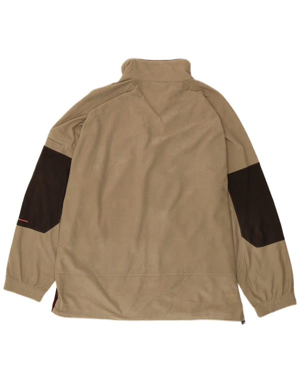 Jachetă de trening din velur Diadora pentru bărbați UK 48 2XL Bej Colorblock