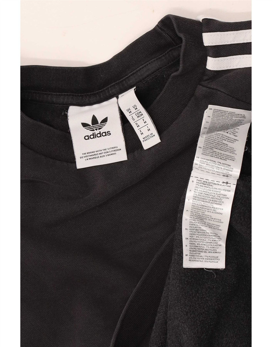 Pulover Adidas pentru bărbați, bumbac mediu negru