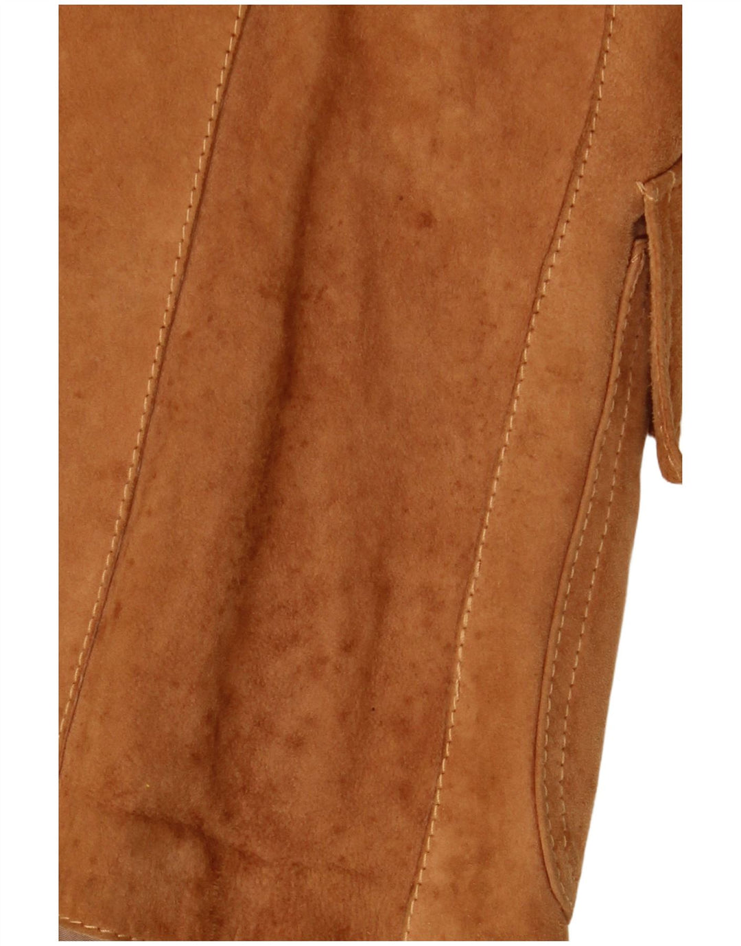 Jachetă pentru femei VINTAGE din piele intoarsa cu 3 nasturi IT 42 Maro Mediu