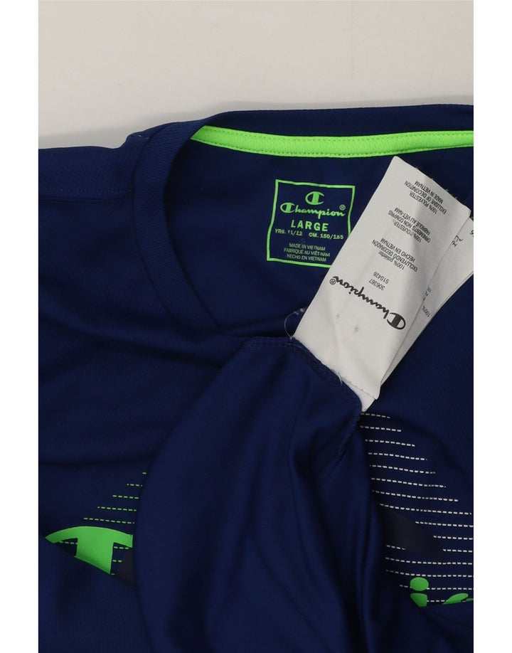 Tricou grafic pentru băieți Champion Top 11-12 ani Poliester albastru mare