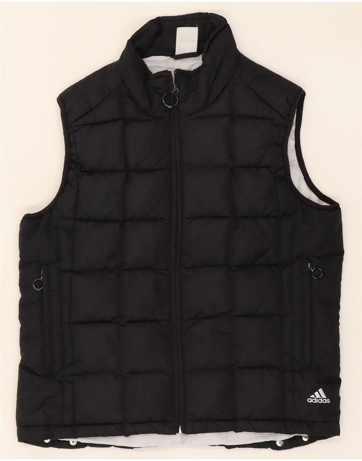 Gilet căptușit pentru femei Adidas UK 12 Medium Black Poliester