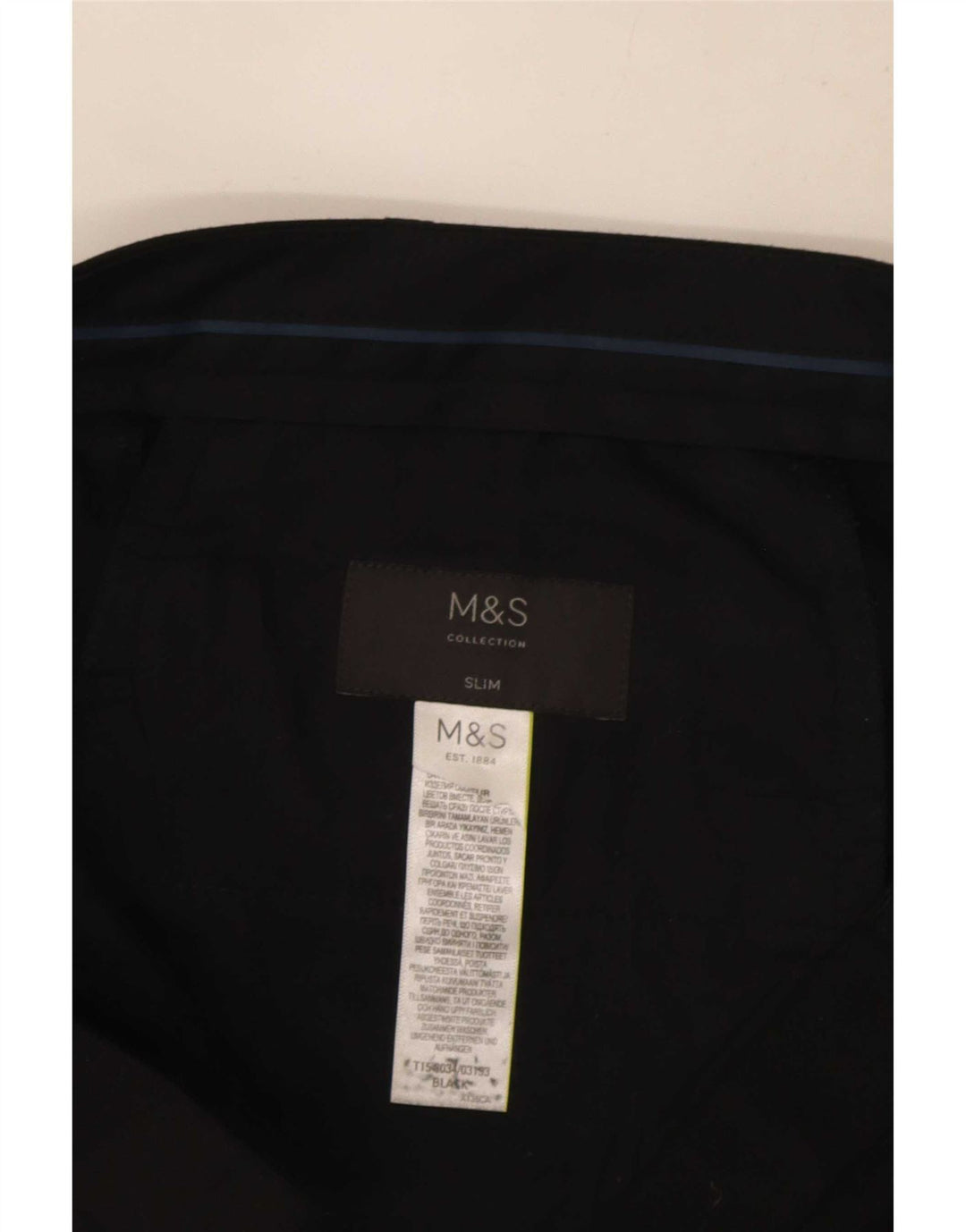 Pantaloni de costum slim pentru bărbați Marks & Spencer L34 L32 negri