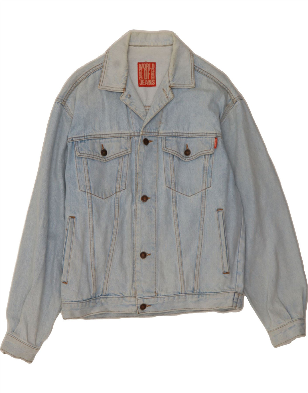 CASUCCI Mens Denim Jacket UK 38 Medium Blue Vintage Casucci and Second-Hand Casucci from Messina Hembry 