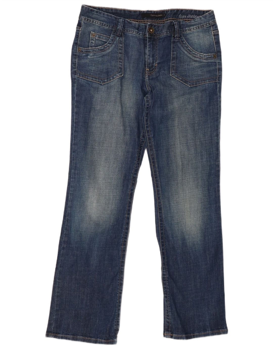 CALVIN KLEIN Blugi Bootcut pentru femei US 14 XL W34 L31 Bumbac albastru