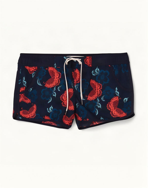 Pantaloni scurți de înot pentru femei Fat Face UK 12 Medium Bluemarin Floral Poliester