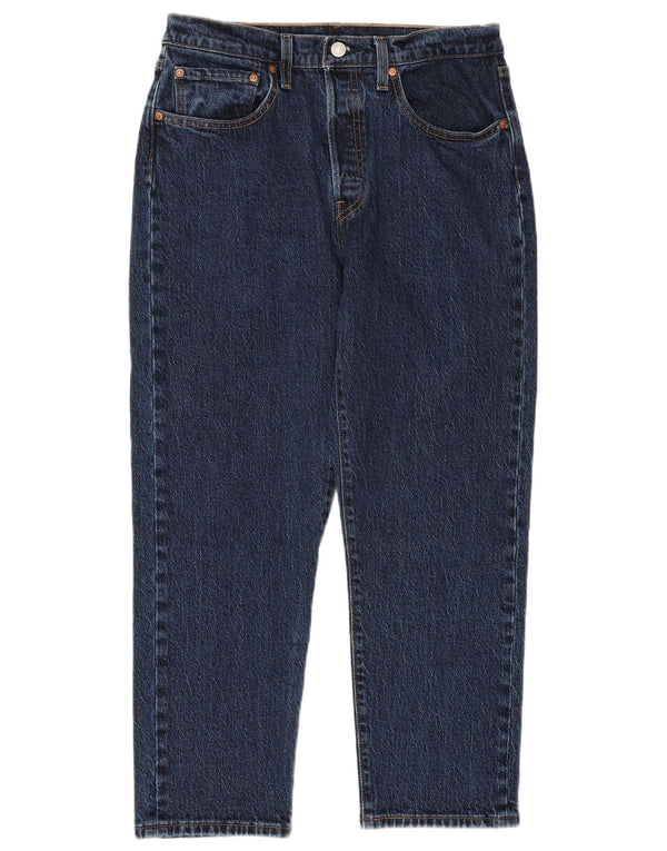 Blugi drepti cu talie mare Levi's 501 pentru femei L30 L26 Bumbac albastru