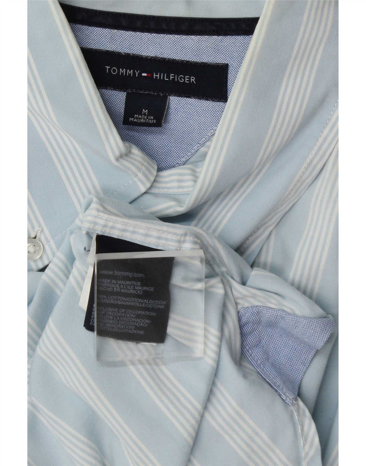 Cămașă Tommy Hilfiger pentru bărbați, bumbac cu dungi albastre medii