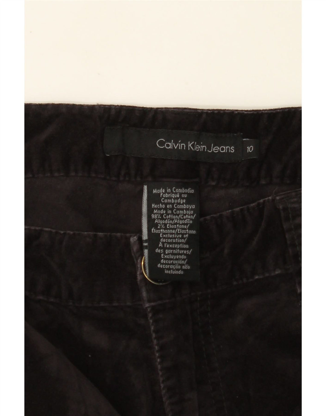 Pantaloni casual Calvin Klein pentru femei US 10 Medium W30 L29 Bumbac negru