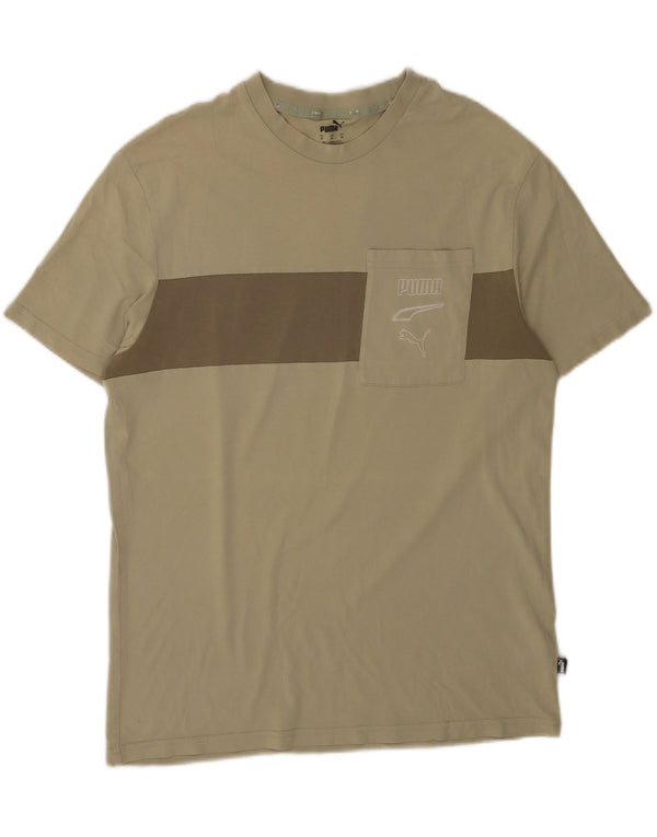 Tricou grafic pentru bărbați Puma Top Medium Khaki Colorblock Bumbac
