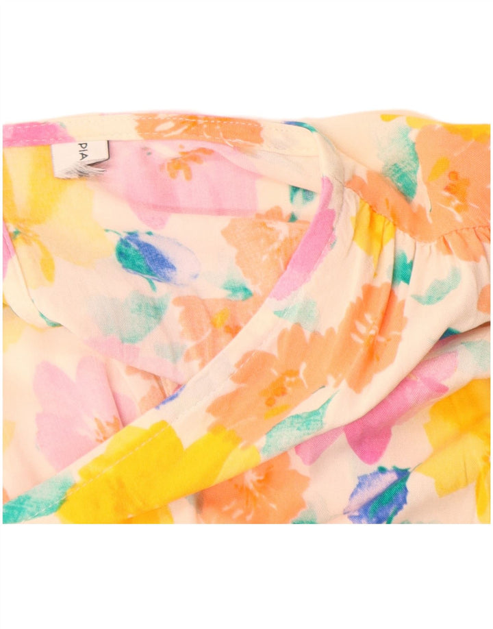 VINTAGE Rochie A-Line Femei UK 8 Mic Multicolor Floral