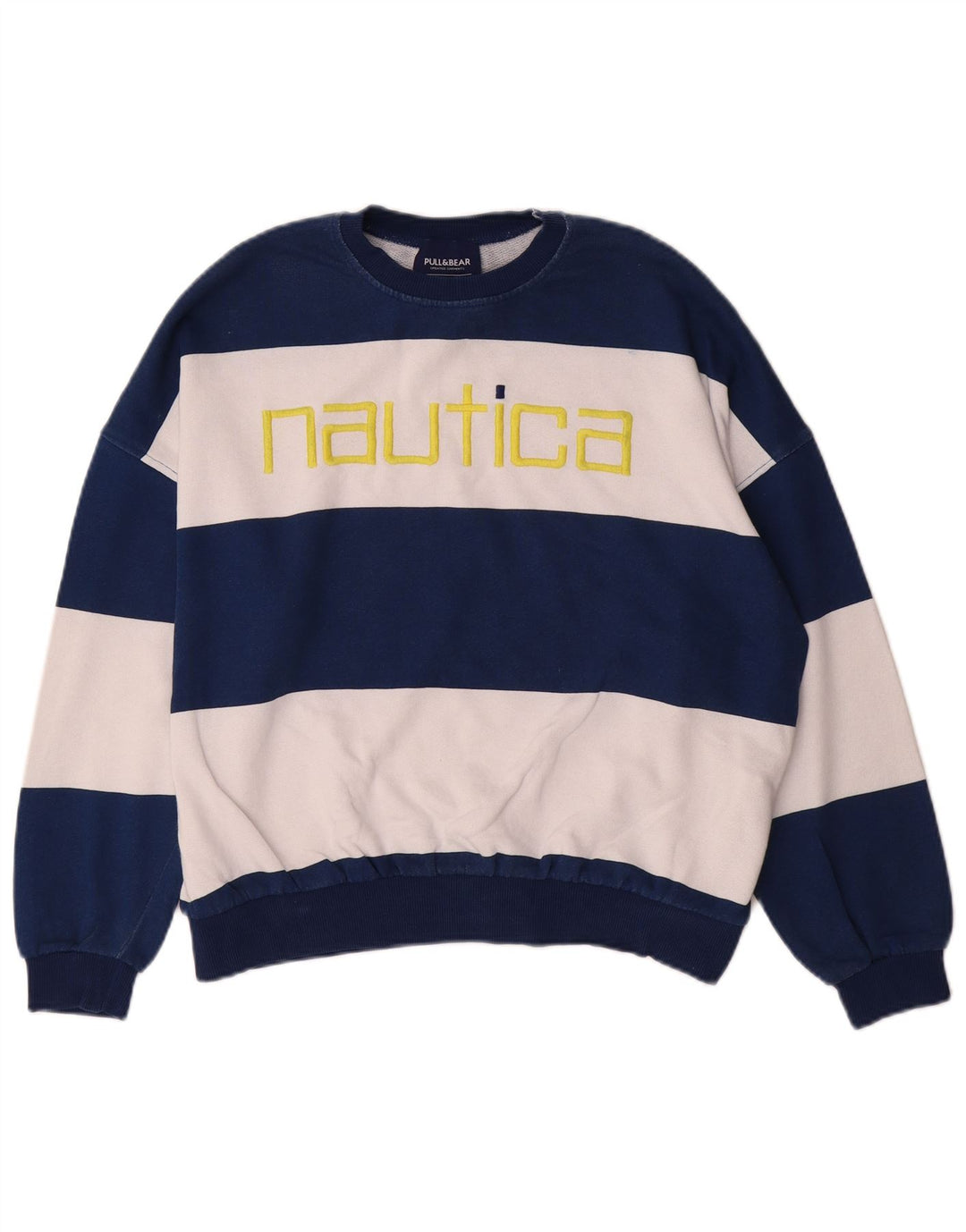 NAUTICA Pulover supradimensionat pentru femei UK 10 Mic bleumarin cu dungi
