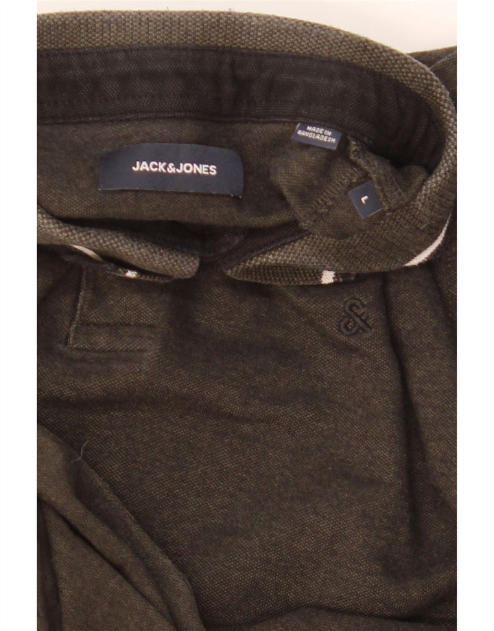 Cămașă polo pentru bărbați JACK & JONES, cu dungi mari, kaki