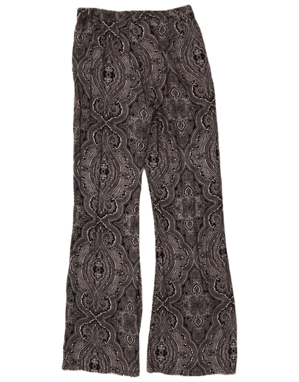 Pantaloni casual Flare Zara pentru femei L30 L35 Gri Paisley