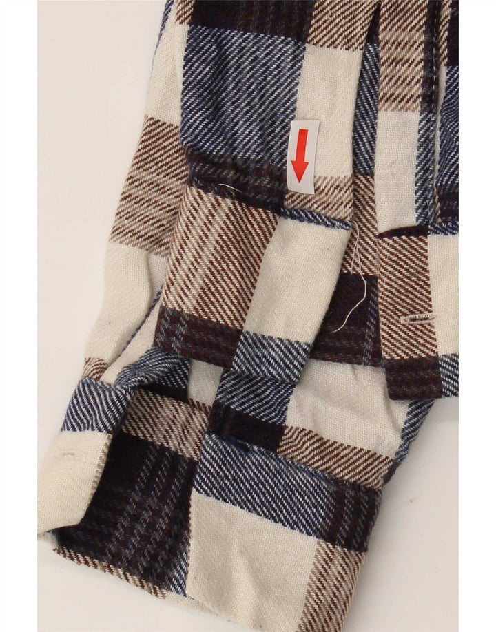 Cămașă de flanel pentru bărbați vintage, carouri medii multicolore