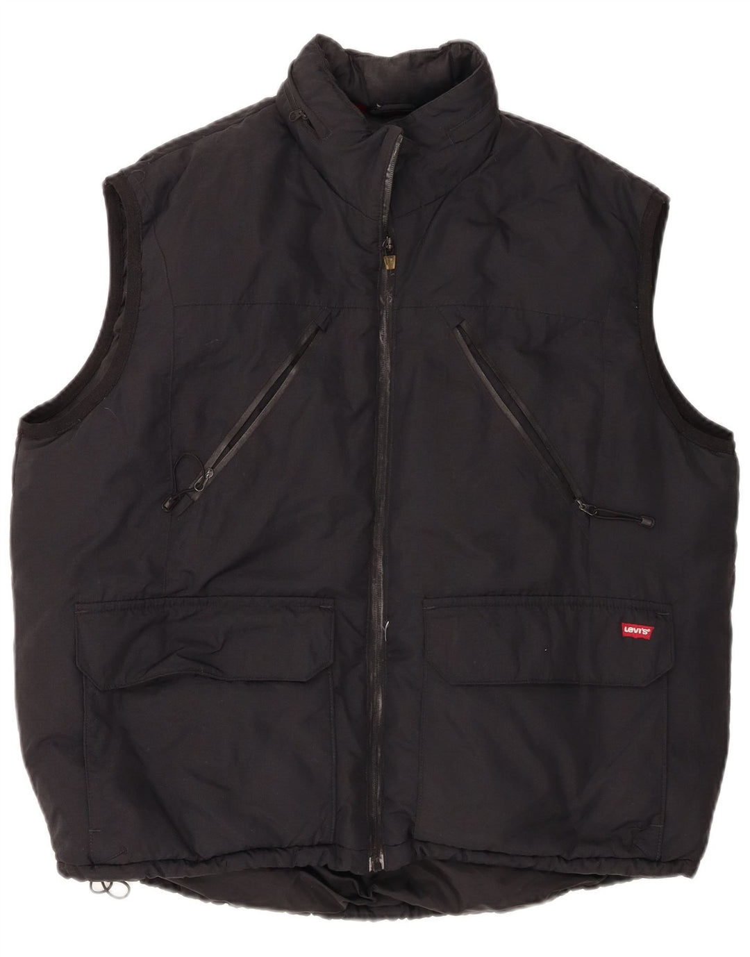 Gilet căptușit cu glugă Levi's pentru bărbați UK 40 Poliamidă neagră mare