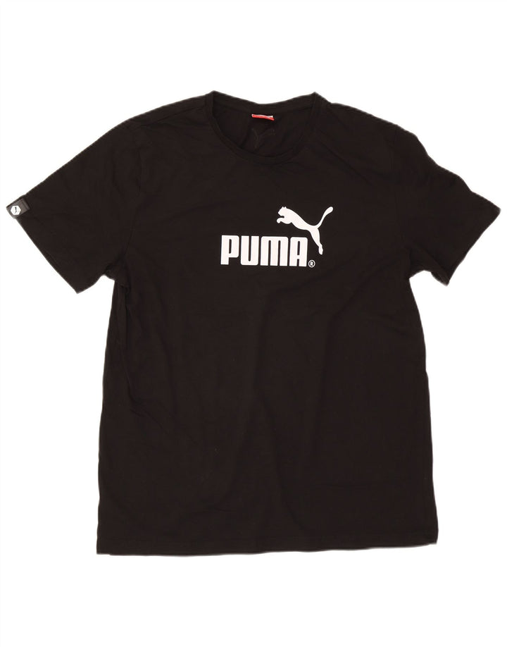 Tricou grafic Puma pentru bărbați Top mare din bumbac negru