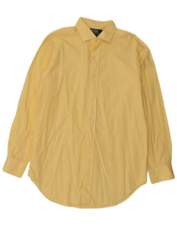 Cămașă Polo Ralph Lauren pentru bărbați, cu tăiere clasică, mărimea 15 1/2, galben mediu, vichy