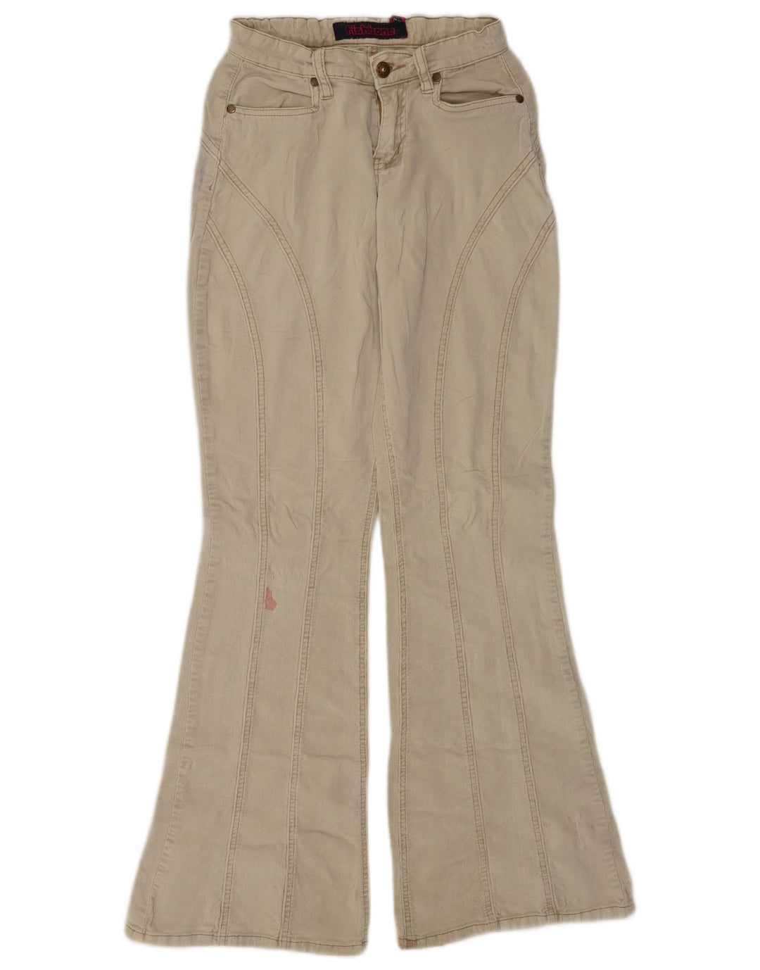 Pantaloni din velur evazat pentru femei Fishbone L27 L32 Bej