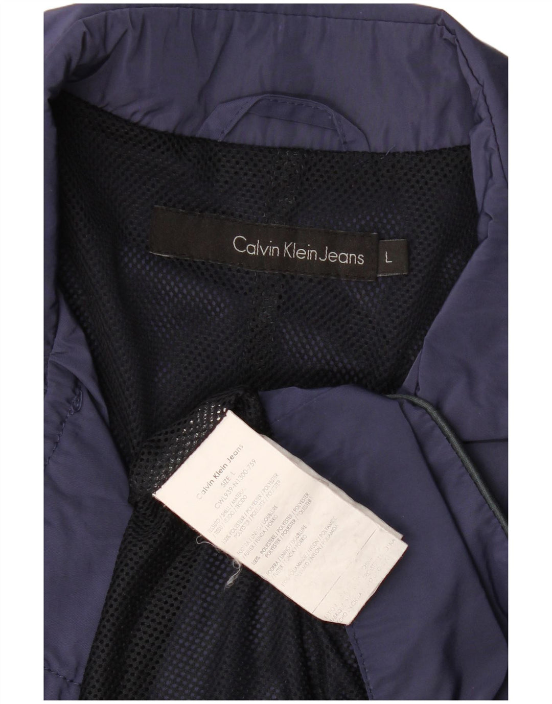 Trench pentru femei Calvin Klein Jeans UK 14 Poliester mare bleumarin