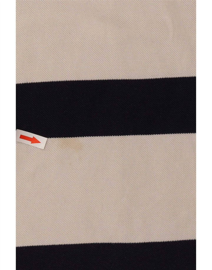 Tricou polo Lacoste pentru bărbați, mărimea 3, cu dungi albe mici