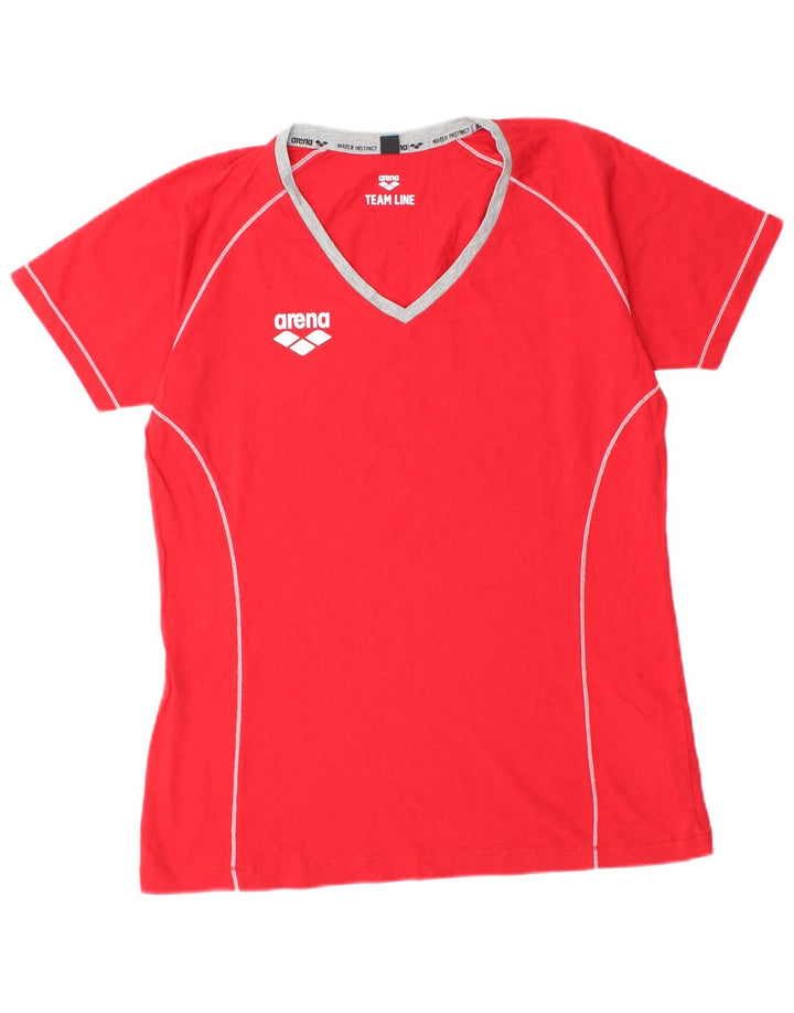 Tricou grafic pentru femei ARENA Top UK 14 Medium Red Bumbac