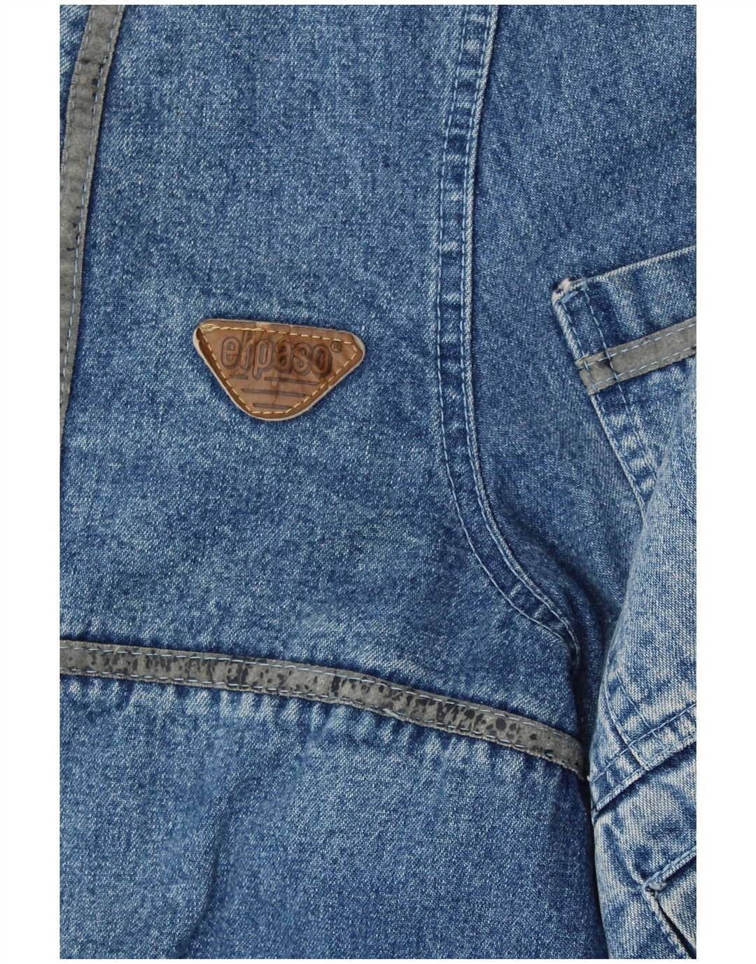 Jachetă din denim Sherpa pentru bărbați VINTAGE UK 42 XL Albastru