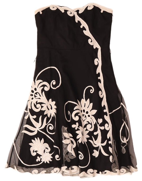 Rochie fără bretele pentru femei Coast UK 16, mare, negru, cu flori din poliester