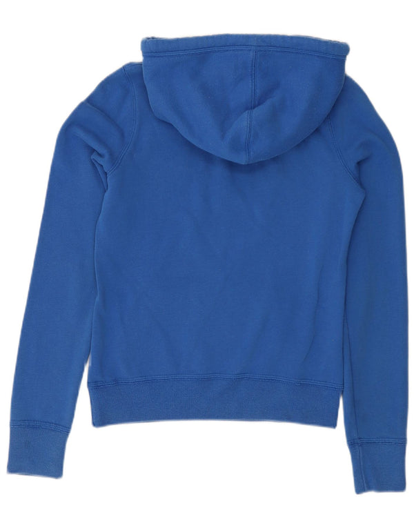 ABERCROMBIE & FITCH Pulover cu glugă pentru femei UK 10 Small Blue Bumbac