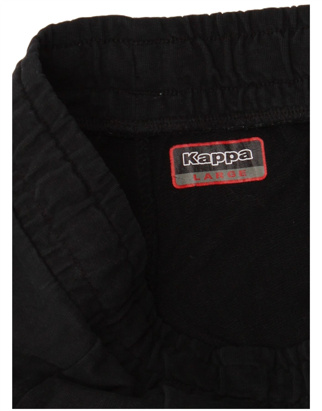 Pantaloni de trening Kappa pentru femei Joggeri mari, negru, bumbac