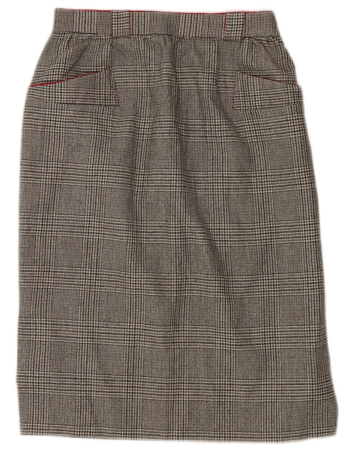 Fusta dreaptă pentru femei VINTAGE W26 mic gri Houndstooth