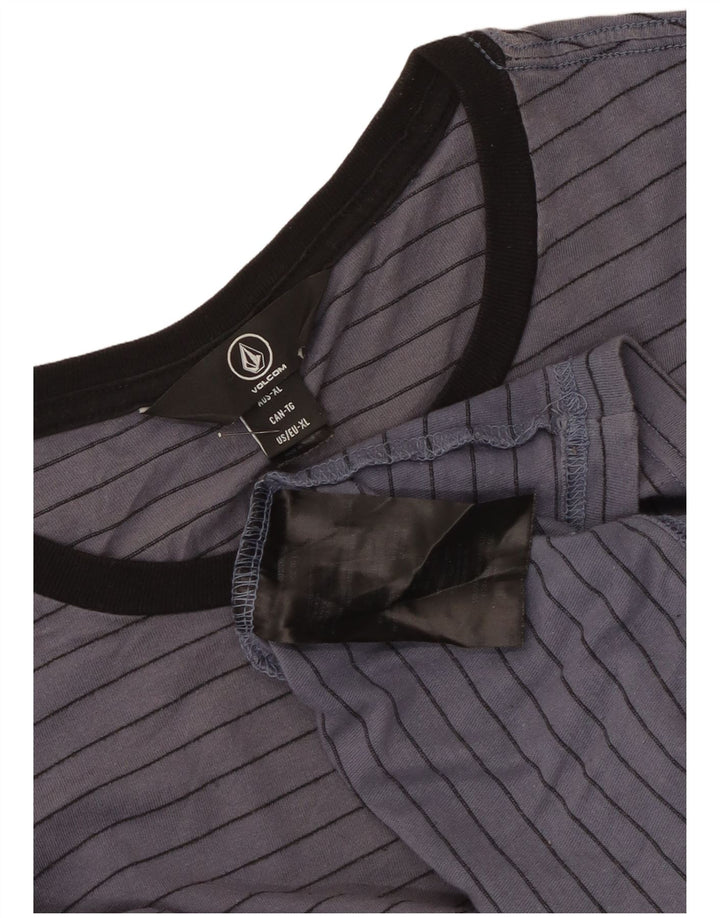 Tricou pentru bărbați Volcom Top XL bumbac cu dungi gri