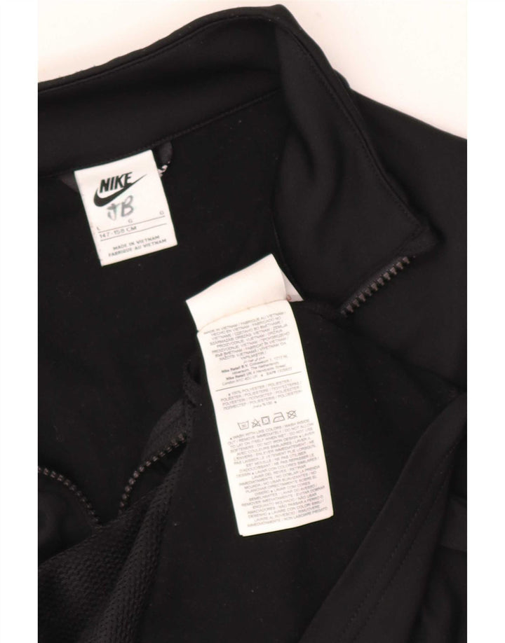 Jachetă de top pentru trening grafic Nike pentru băieți 12-13 ani, mare, negru, poliester