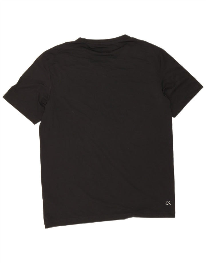 Tricou grafic Calvin Klein pentru bărbați Top Mediu Negru Poliester Bloc de culoare