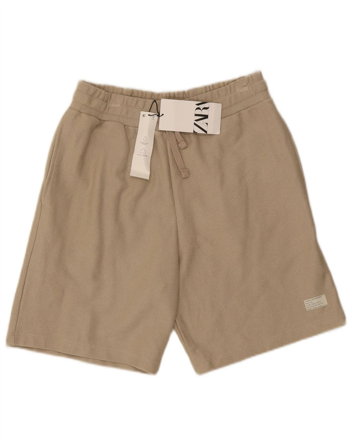Pantaloni scurți chino pentru bărbați Zara Medium W31 Bej Bumbac