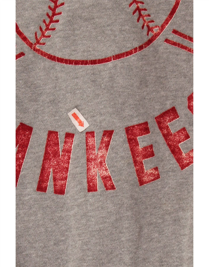 MAJESTIC Pulover cu capota cu fermoar pentru femei New York Yankees UK 14 Gri mediu