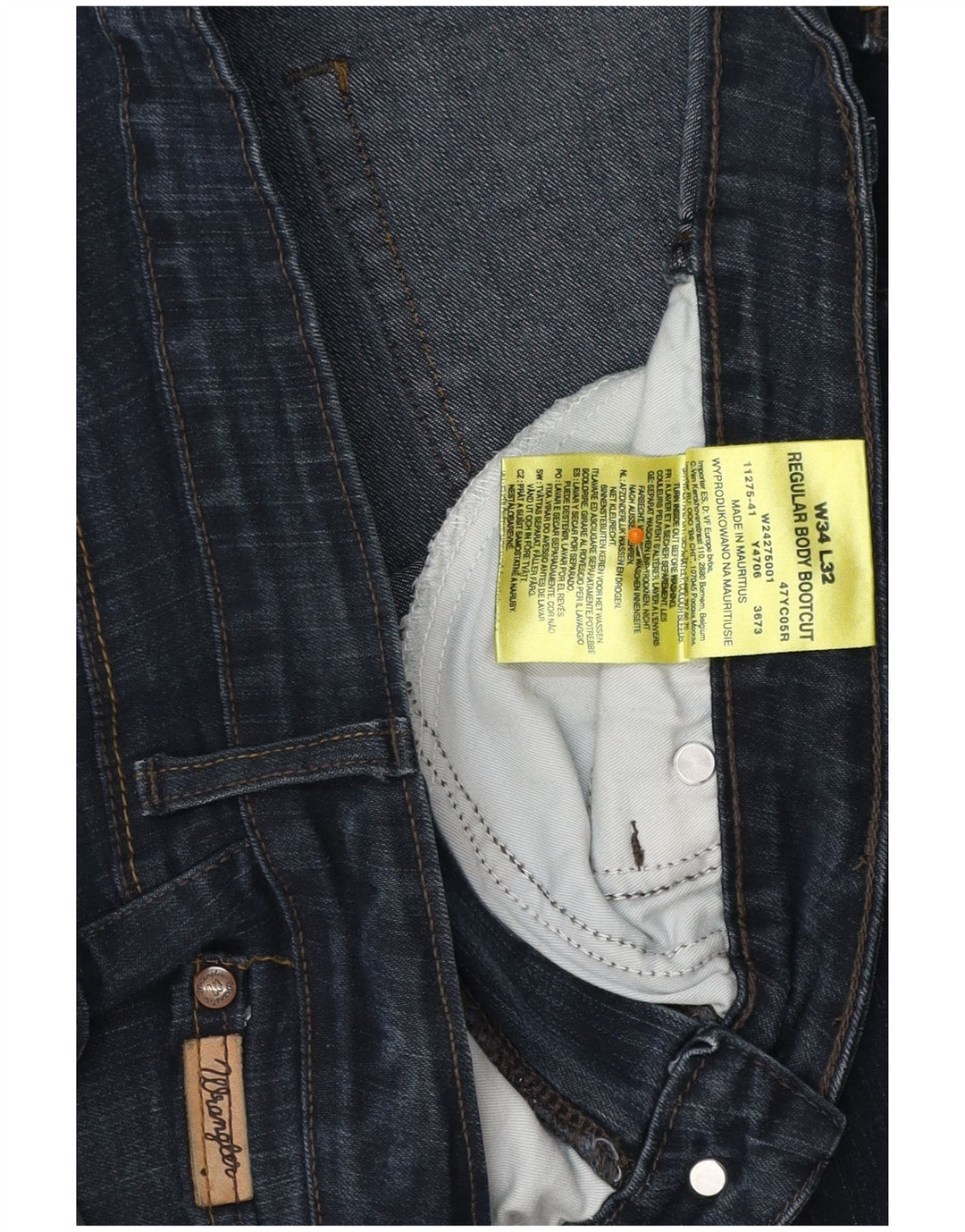 WRANGLER Blugi Bootcut pentru femei W34 L32 Bumbac bleumarin