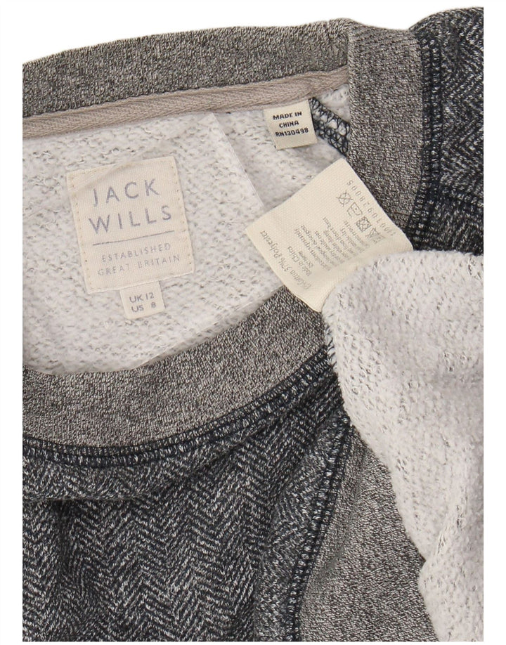 JACK WILLS Pulover crop pentru femei UK 12 Medium Bleumarin Pete