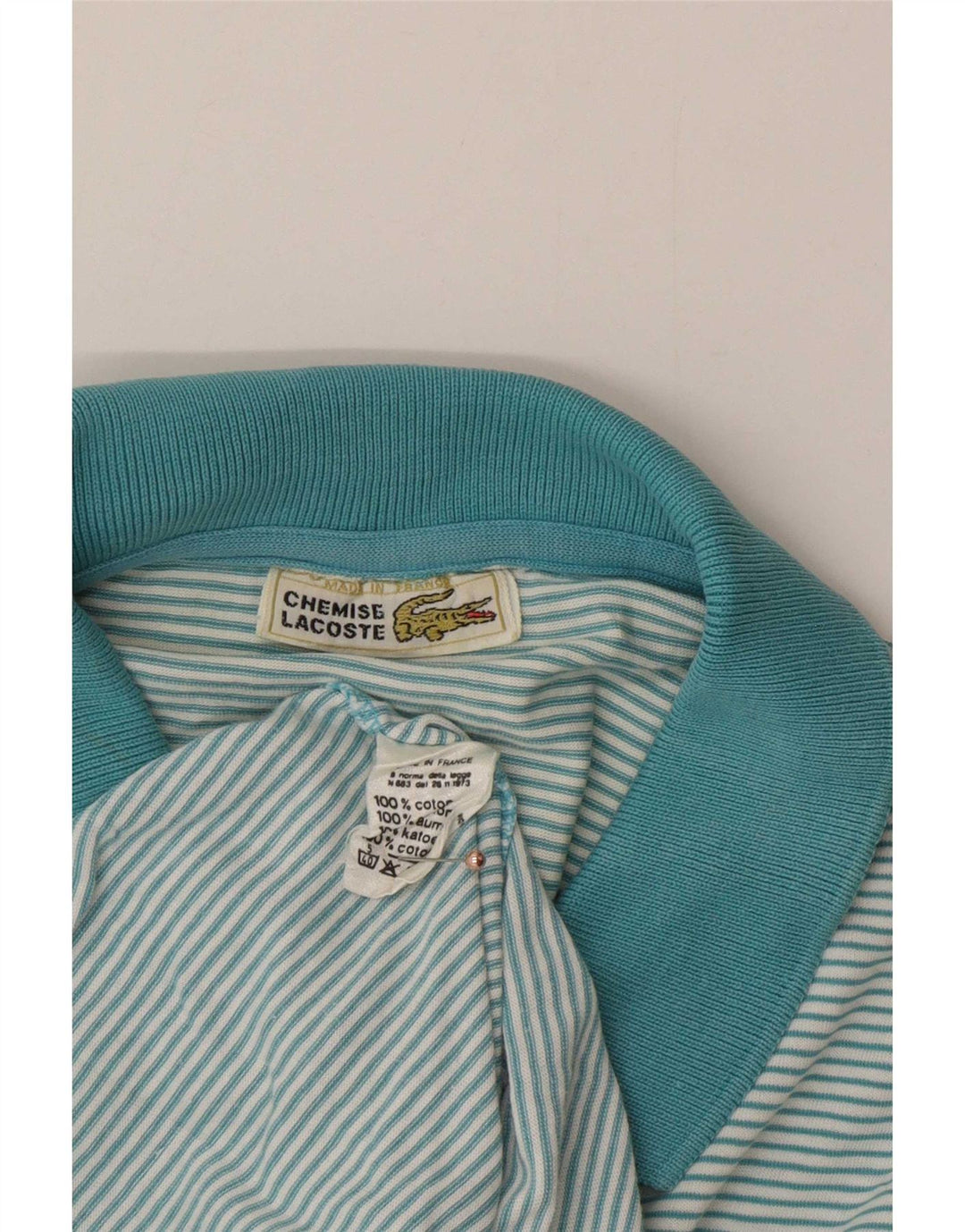 Tricou polo Lacoste pentru bărbați, bumbac cu dungi albastre medii