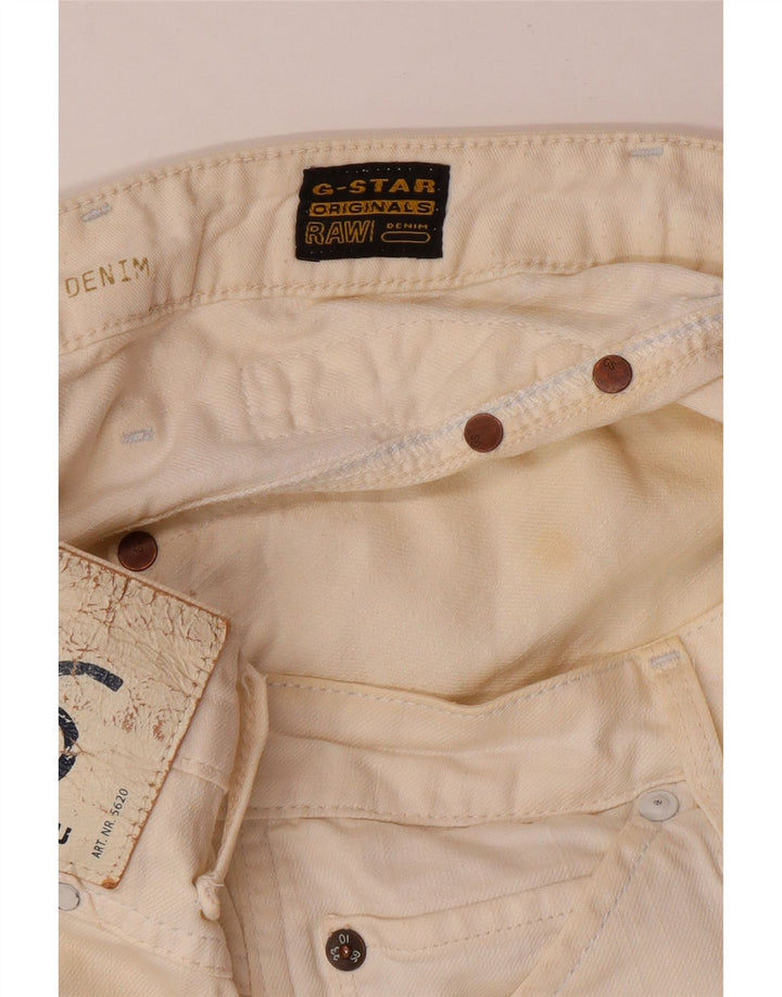 G-STAR Womens Graphic Slim Jeans W30 L32 Off White