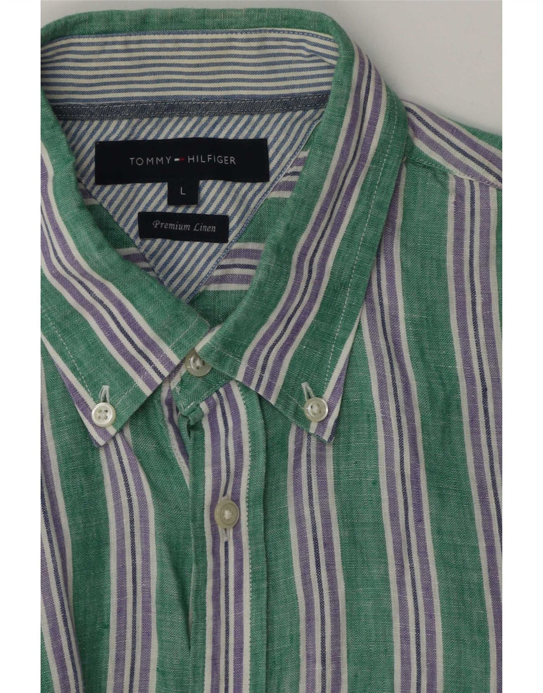 Cămașă Tommy Hilfiger pentru bărbați, in dungi mari, verzi