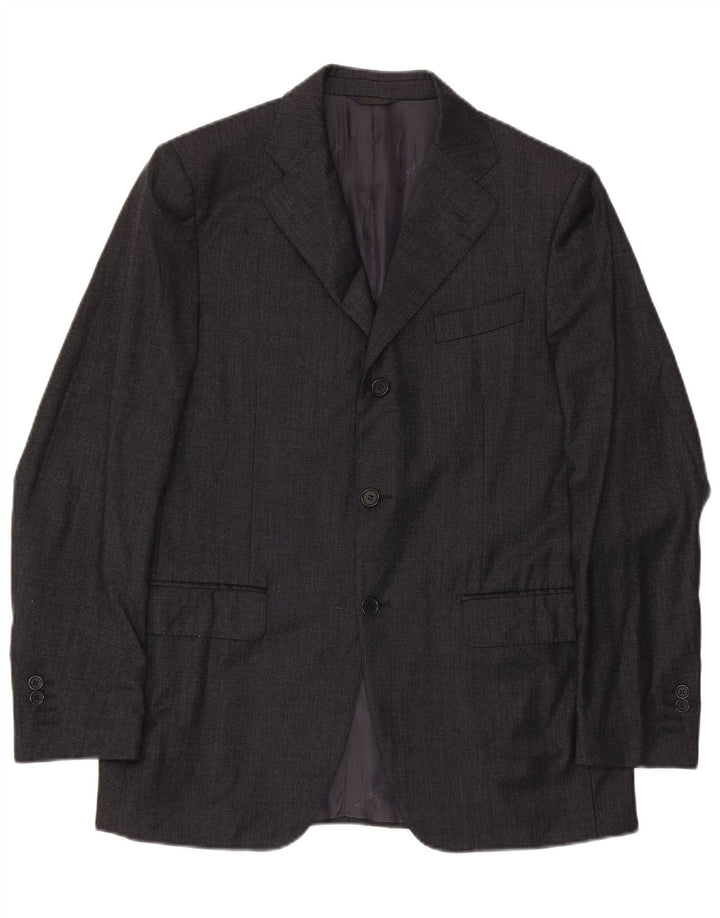 SARTORIA ADER Mens 3 Button Blazer Jacket IT 48 Medium Grey Wool