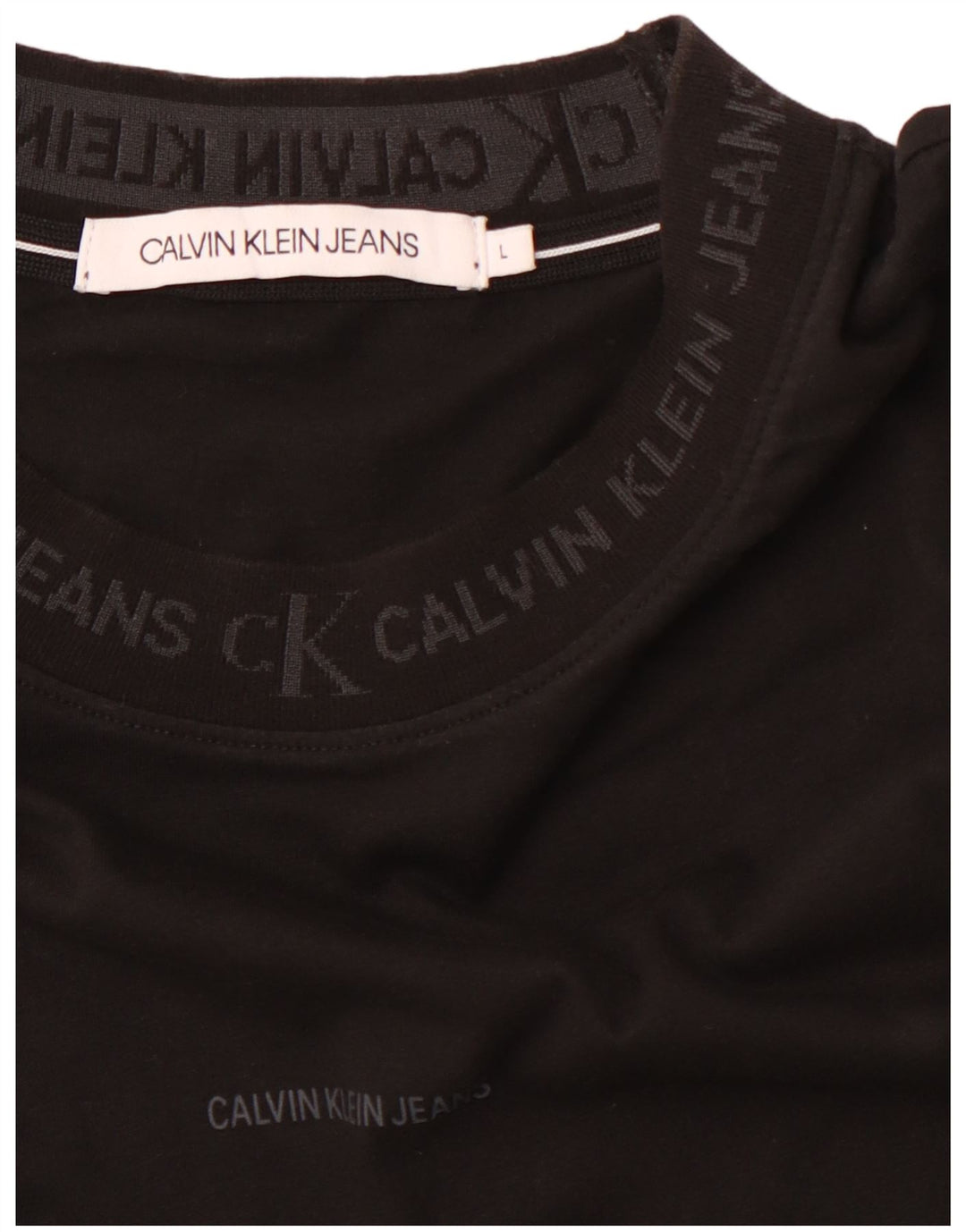 CALVIN KLEIN JEANS Tricou grafic pentru bărbați Top mare negru
