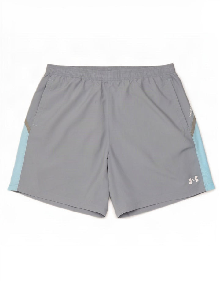 Pantaloni scurți sport Under Armour pentru bărbați XL, gri, poliester color bloc