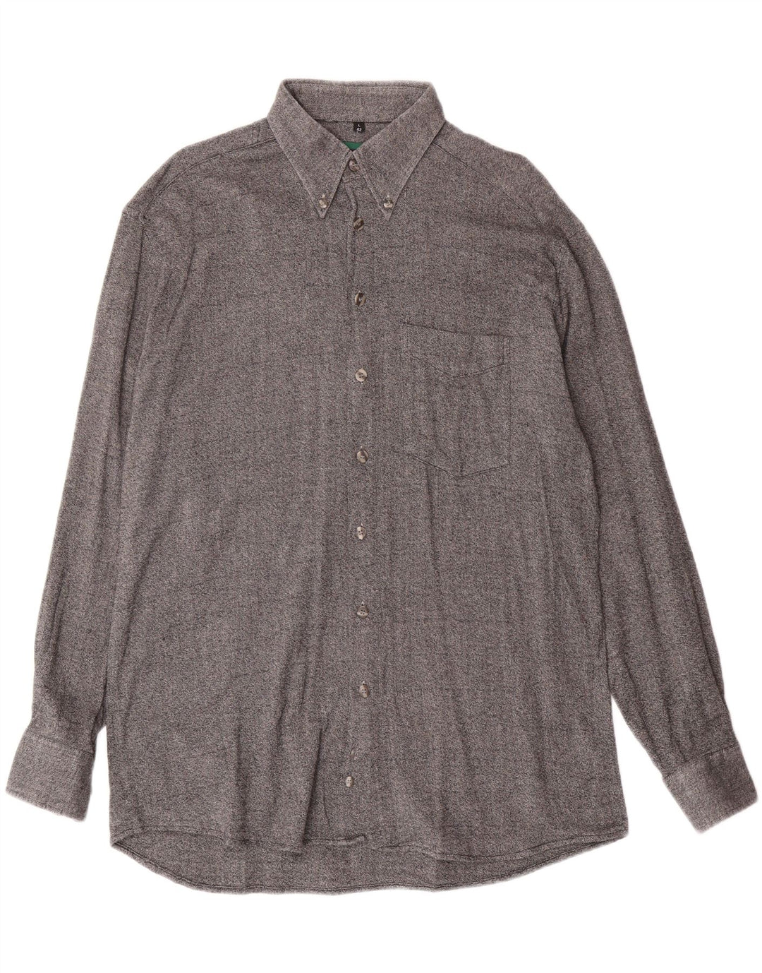CLUB D'AMINGO Mens Shirt Size 42 Large Grey Flecked Cotton Vintage Club D'Amingo and Second-Hand Club D'Amingo from Messina Hembry 