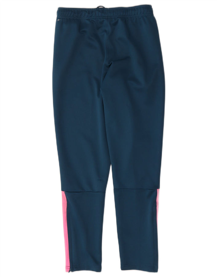 Pantaloni de trening Puma pentru fete 11-12 ani, albastru, poliester color bloc