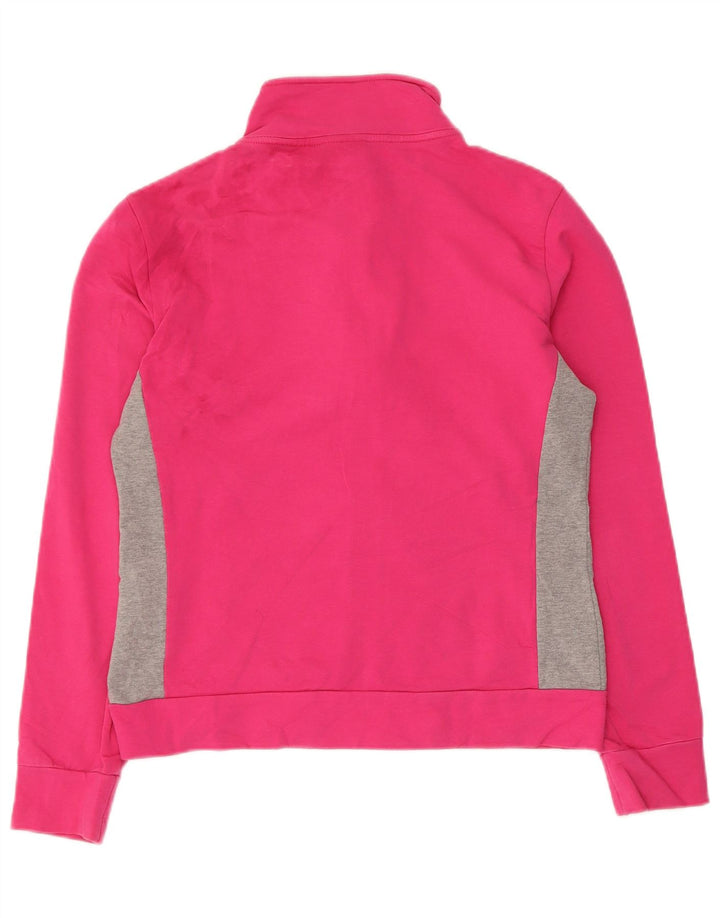 Jachetă de trening pentru femei ELLESSE UK 12, bumbac color bloc de culoare roz mediu