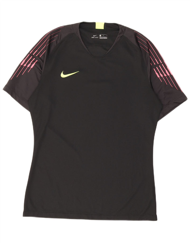 Tricou pentru bărbați Nike Dri Fit Top mare din poliester cu dungi negre