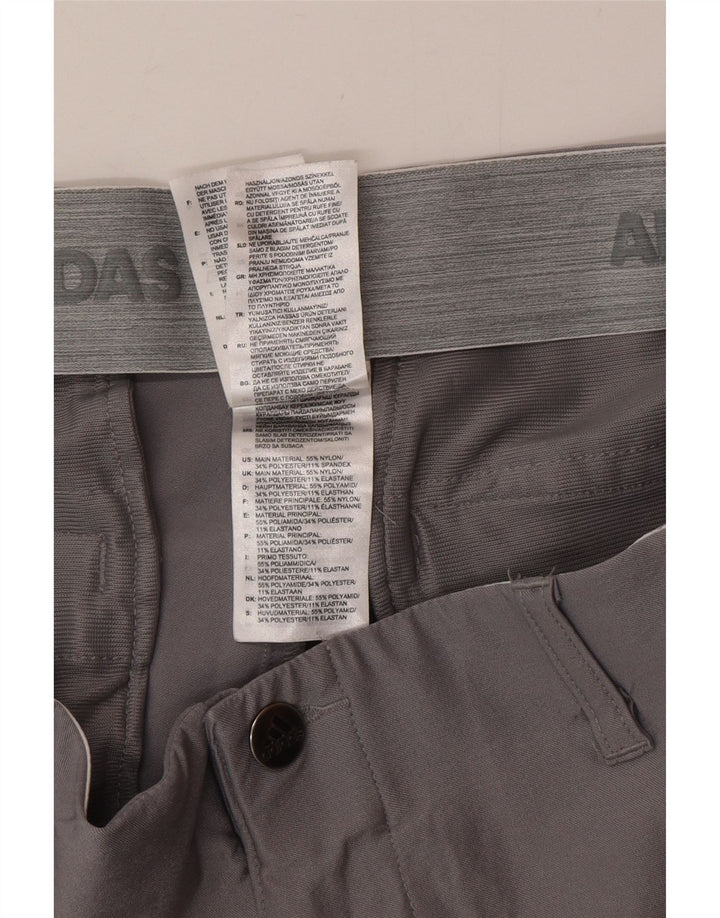 Pantaloni chino slim pentru bărbați Adidas W34 L32 poliester gri
