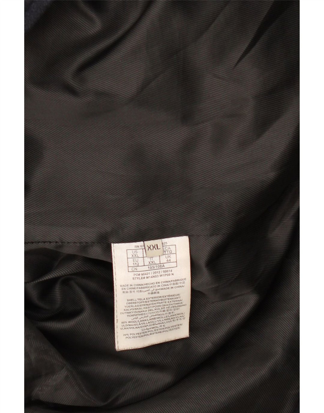 Palton pentru bărbați Guess UK 44 2XL Lână bleumarin