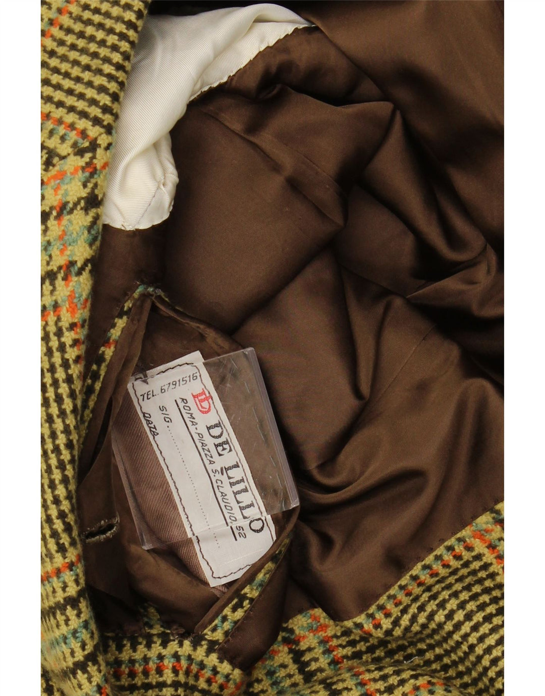 Jachetă pentru bărbați VINTAGE cu 3 nasturi, UK 38, verde mediu Houndstooth